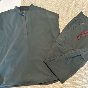 FIGS Scrub Set in Bonsai- Rafaela Top with Jogger Bottoms